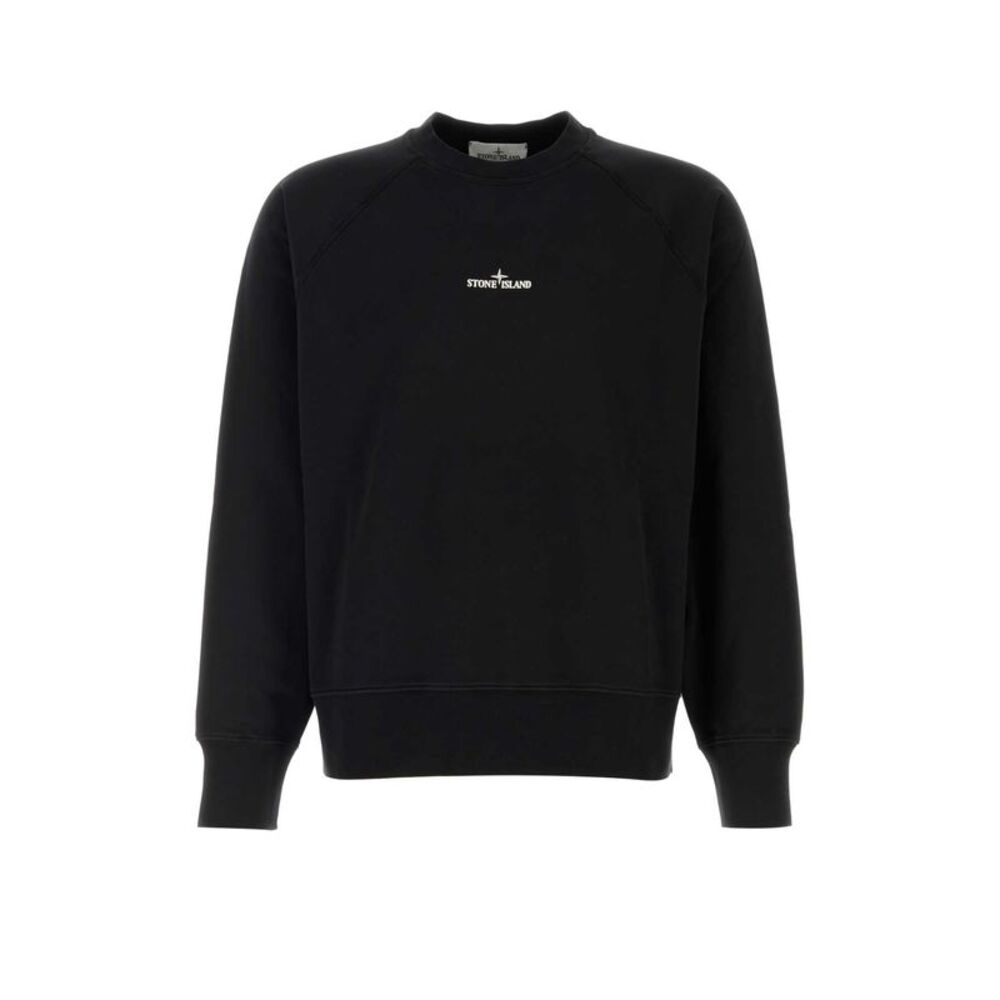Stone Island Men Black Cotton Sweatshirt